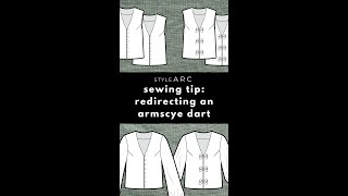 Style Arc  Sewing Tip  Redirecting an Armscye Dart [upl. by Ina]