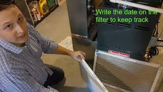 How to Replace a Central Heating and Air Conditioning Air Filter HVAC [upl. by Aiclef]