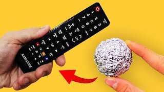 Just Put Aluminum Foil On The Remote Control And Youll Be Amazed How To Fix Any TV Remote Control [upl. by Cassilda141]