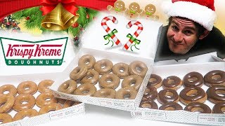 THE KRISPY KREME CHRISTMAS EAT OFF 7500 CALORIES [upl. by Nnaylrebmik728]