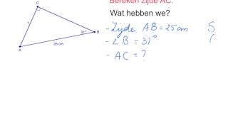 Oefening 2 Zijden en hoeken berekenen [upl. by Aerdied]