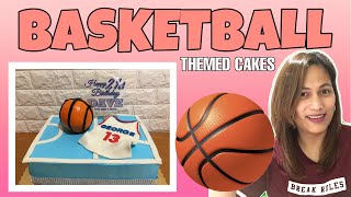 BASKETBALL THEMED CAKES by cathymagatofw cakes maker [upl. by Anierdna]