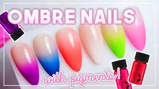 How To Do Ombre Nails With Pigments  Gel Nail Art Tutorial [upl. by Girovard]