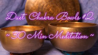 DUET CHAKRA BOWLS 2  HEAL 2 CHAKRAS FAST  ROOT1ST amp HEART CHAKRAS  30 MIN TEMPLESOUNDSNET [upl. by Nozicka700]