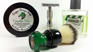 Shaving Soap Review Dapper Dragon Cucumber Melon [upl. by Mapel]