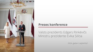 04092024 Valsts prezidenta E Rinkēviča un Ministru prezidentes E Siliņas preses konference [upl. by Tabbitha797]