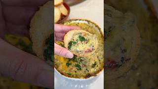 Spinach Artichoke Dip recipe link in description spinachdip veganfood thanksgivingrecipes yum [upl. by Beetner]