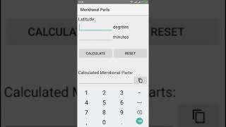 Meridional Parts  Distance Calculators  Nautical Calculator for Android [upl. by Ahsienaj]