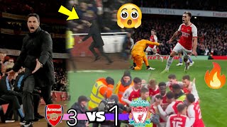 🤣Mikel ArtetaArsenal Fans amp Bench Crazy Reaction To Saka Martinelli amp Trossard Goal Vs Liverpool [upl. by Gav693]