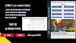 What is PreCommissioning what are the steps we follow in construction precom and commissioning [upl. by Ettezoj]