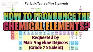 HOW TO PRONOUNCE THE 118 ELEMENTS IN PERIODIC TABLE  Teacher Maureen [upl. by Roque198]