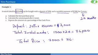 Mathematics Hire Purchase [upl. by Nymrak]