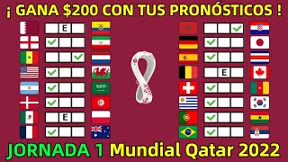 MUNDIAL QATAR 2022 Pronósticos JORNADA 1 [upl. by Kimball]