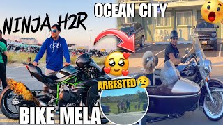 Live police pull over in USA  Ocean City Bikers Mela  MRB Vlog [upl. by Emelina]