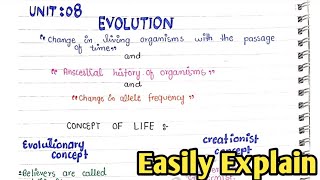 Concept Of Evolution  MDCAT 2023  Evolution [upl. by Nnaes]