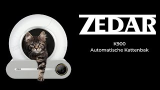 Zedar K900 Automatische Kattenbak  Zelfreinigende Kattenbak  Inclusief App [upl. by Zilef56]