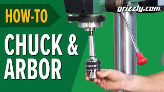 How To Install a Drill Press Chuck and Arbor [upl. by Yekim]