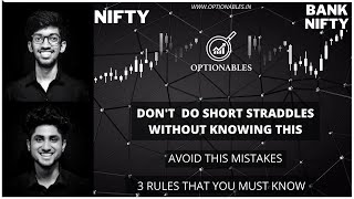 Know This Before Doing Positional Short Straddles  Adjustments  3 Mistakes  Optionables [upl. by Irvine]