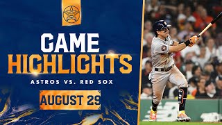 Astros vs Red Sox Game Highlights 82923  MLB Highlights [upl. by Gabriell]