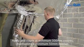 How to install YBS ThermaQuilt multifoil insulation in a roof application [upl. by Sholley169]