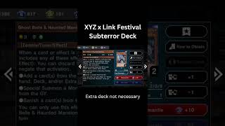 Subterror Deck for XYZ x Link festival easy diamond yugioh masterduel subterror yugiohcommunity [upl. by Akired]