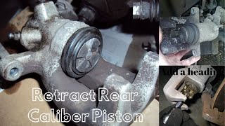 How to Retract Rear Caliper Piston [upl. by Wymore]