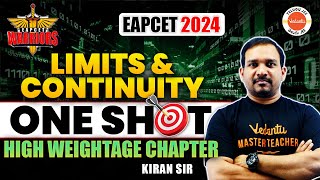 Limits amp Continuity  One Shot  High Weightage Chapter  EAPCET 2024  Inter Maths  Kiran Sir [upl. by Ethyl]