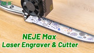 NEJE MAX 4 E80 20W Laser engraver amp Cutter  2024 The Best Laser Engraver for Metal [upl. by Liag]