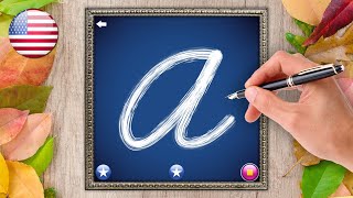 Learn to write Uppercase Cursive Letters A to Z  English Alphabet  Letter School Games [upl. by Tarttan845]