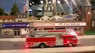 187 HO Scale Motorized Fire Truck with working lights and siren [upl. by Salvador]