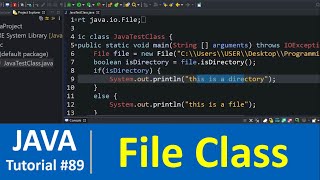 Java Tutorial 89  Java File Class to Create and Delete Files in Directory [upl. by Htebaras]