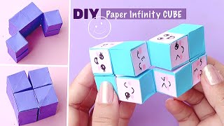 How to make a paper Infinity Cube Infinity cube fidget toy viral TikTok fidget toys [upl. by Giana]