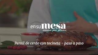 Pernil de cerdo con tocineta  paso a paso [upl. by Aidul553]