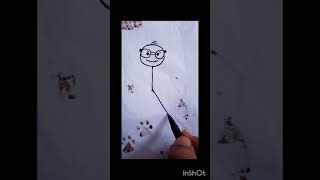 cartoon stick figure drawing conceptually art drawing sketch  shorts video [upl. by Anderer179]