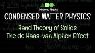 Condensed Matter Physics  Band Theory of Solids  The de Haasvan Alphen Effect [upl. by Eugine]