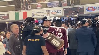 Peterborough Petes team photo with the J Ross Robertson Cup [upl. by Hasina]