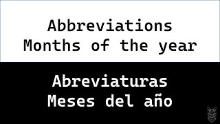 🏷️Abreviaturas meses del año abbreviations months of the year inglesespañolejemplosCAT ENGLISH [upl. by Chally800]