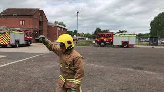 NFRS Recruit Training  Shipping a Hydrant Drill [upl. by Stander]