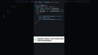 BOOST REACT APPLICATION PERFORMANCE shorts react coding [upl. by Leelahk]