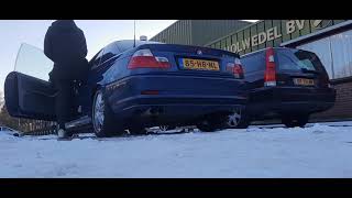 BMW E46 330CI cold start straight pipe [upl. by Naujaj]