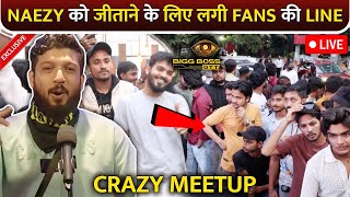 Bigg Boss OTT 3 Naezy The Baas Fans Sing Rap At The Meetup Ceremony  LIVE [upl. by Yelnats]