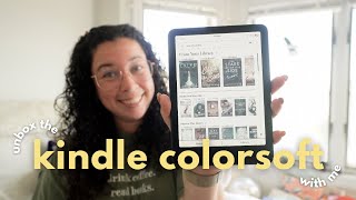 UNBOX THE 2024 KINDLE COLORSOFT WITH ME full kindle setup tutorial  compare to kindle paperwhite [upl. by Maggi]