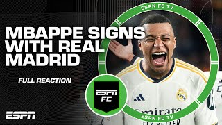 🚨 FULL REACTION 🚨 KYLIAN MBAPPE OFFICIALLY SIGNS WITH REAL MADRID  ESPN FC [upl. by Krystyna623]