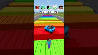 NOOB vs PRO vs HACKER vs HEROBRINE Car Jump Challenge 5 🤩 🚗 shorts beamngdrive [upl. by Hael]