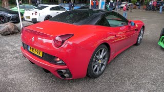 LOUD Ferrari California with Straight Pipe Exhaust  Powerslides Revs amp Accelerations [upl. by Berck]