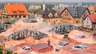 Mass Evacuation in Poland City washed away after dam burst bridge collapsed Europe is shocked [upl. by Simonette]