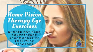 36 Vision Training for Convergence amp Accommodative Insufficiency with Number Dot Card [upl. by Irrej]