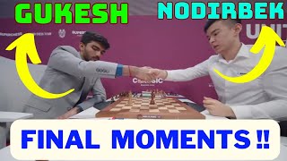 Gukesh vs Nodirbek Abdusattarov  Grand Chess Tour 2024 chess gukesh nodirbekabdusattorov pragg [upl. by Oramlub]