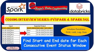 109 Databricks  Pyspark Coding Interview Question Pyspark and Spark SQL [upl. by Ericksen]