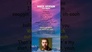 Post Malone  White Iverson Lyrics shorts [upl. by Staal]